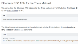 Theta blockchain now compatible with Ethereum RPC API suite, Metamask, and development tools…